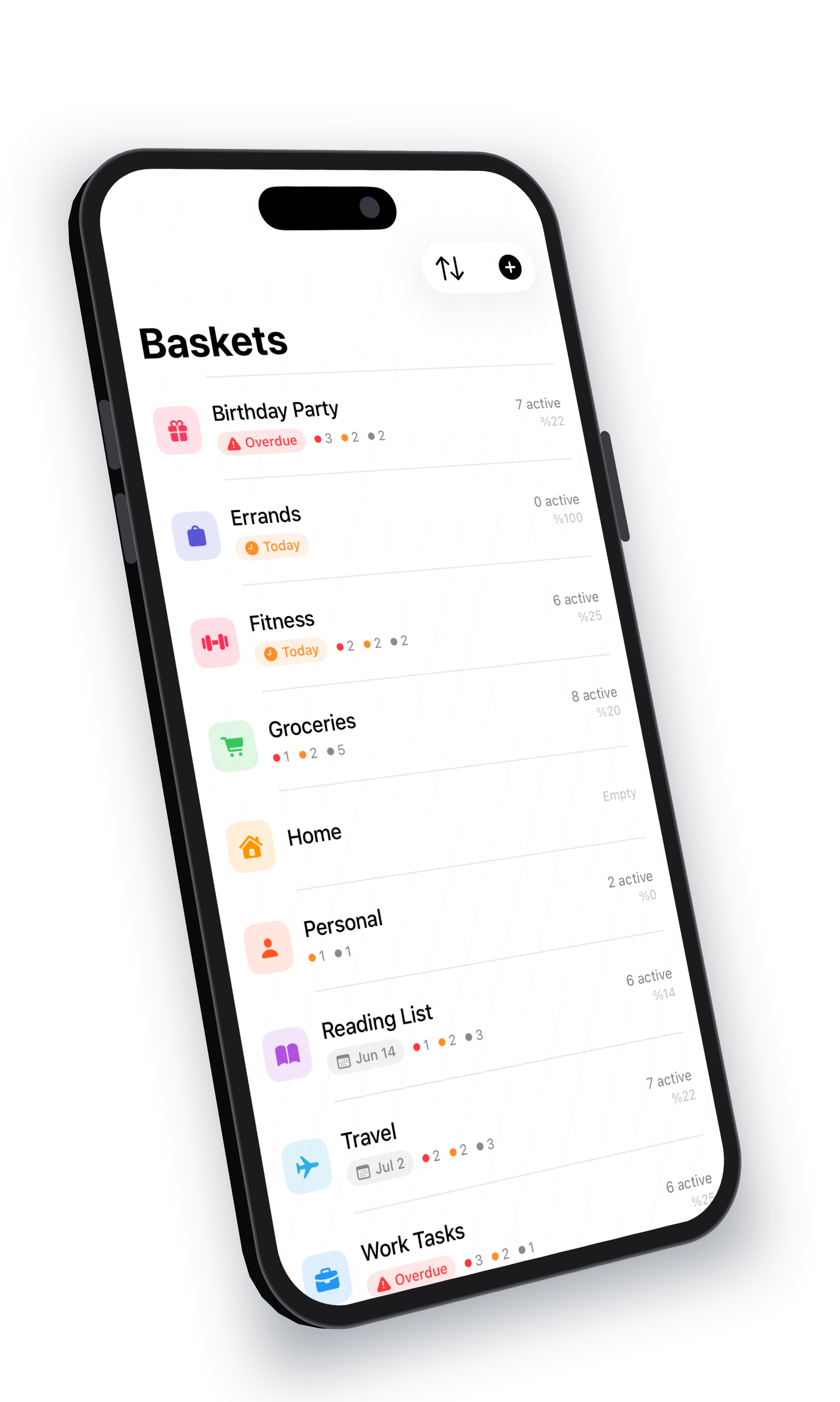 Basket Case app interface